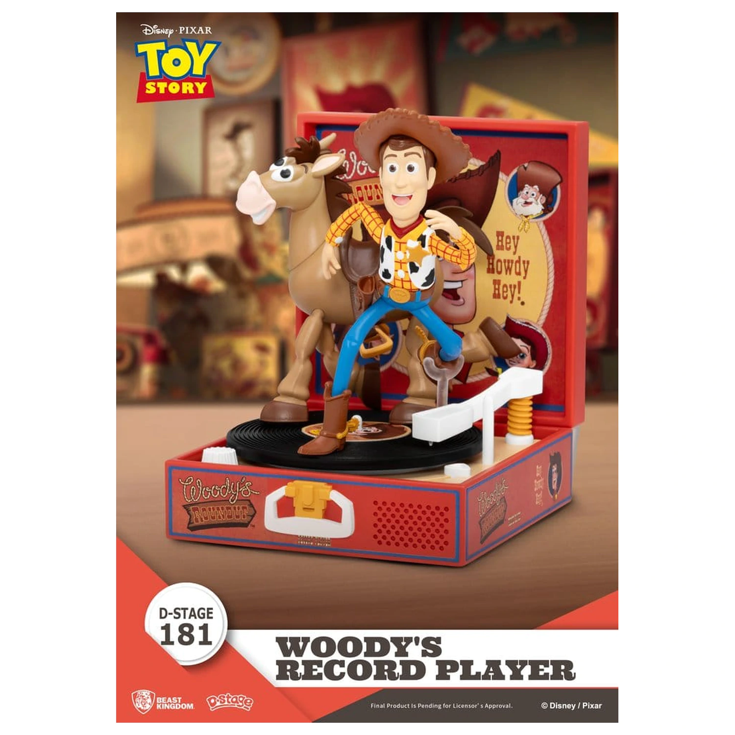 Toy Story Record Player Series PVC figure Woody's Record Player 13 cm product photo