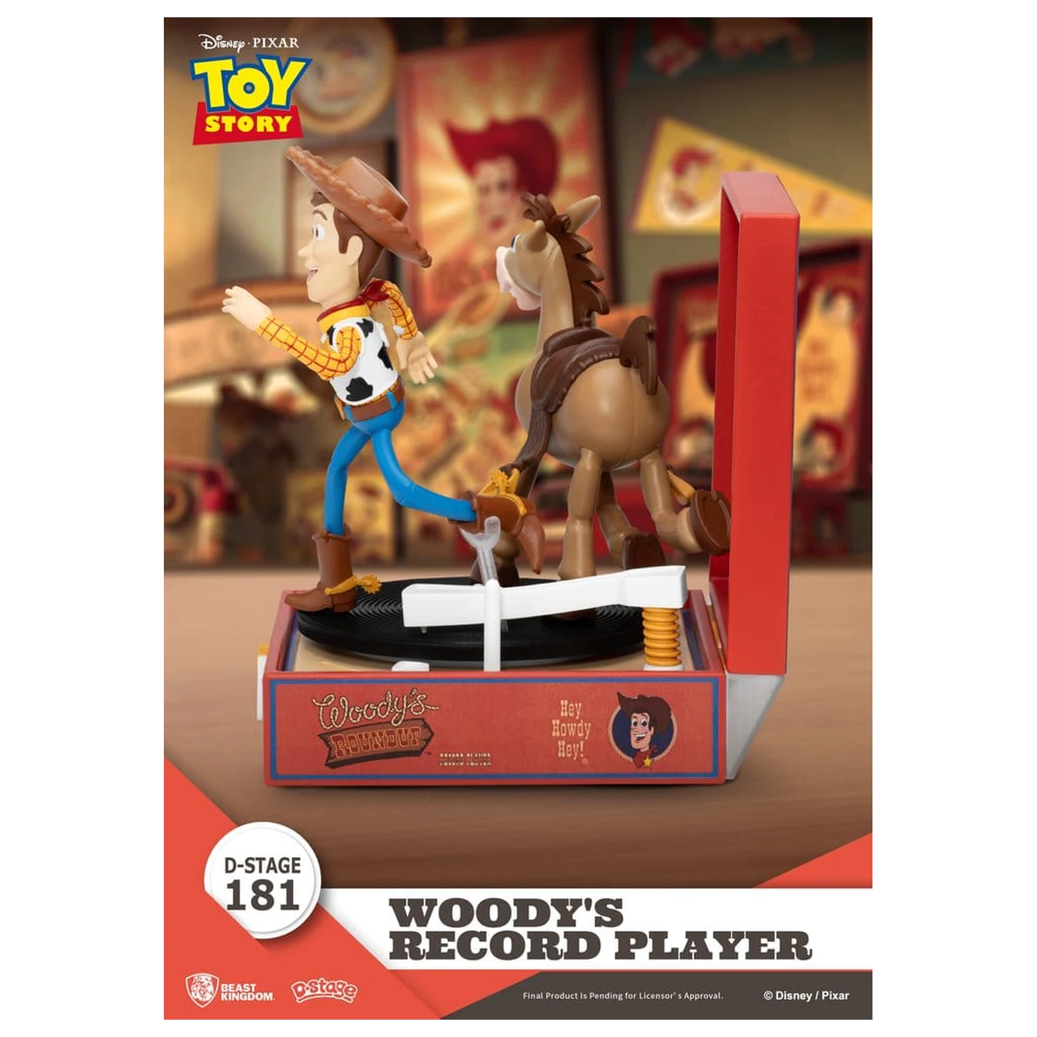 Toy Story Record Player Series PVC figure Woody's Record Player 13 cm product photo