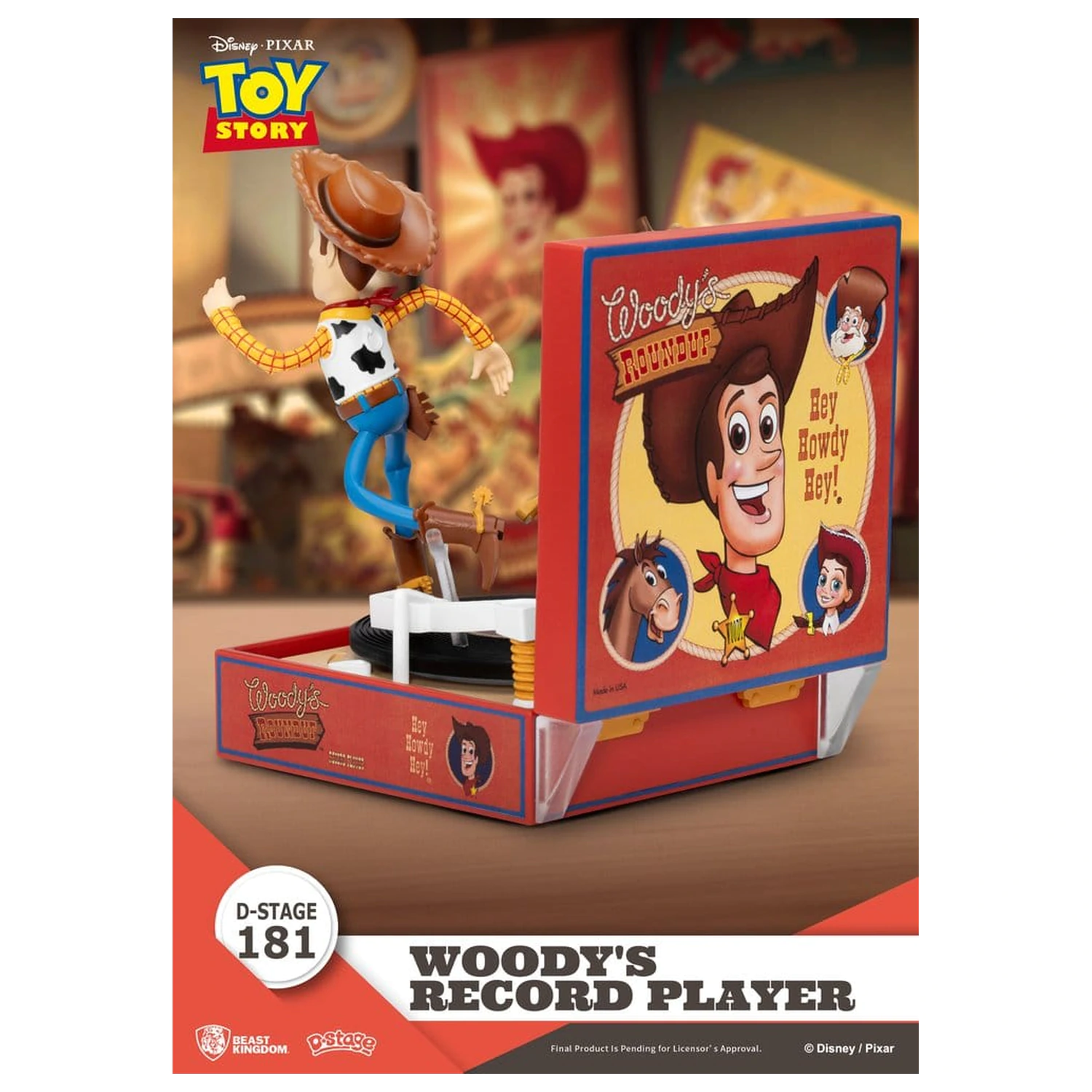 Toy Story Record Player Series PVC figure Woody's Record Player 13 cm product photo