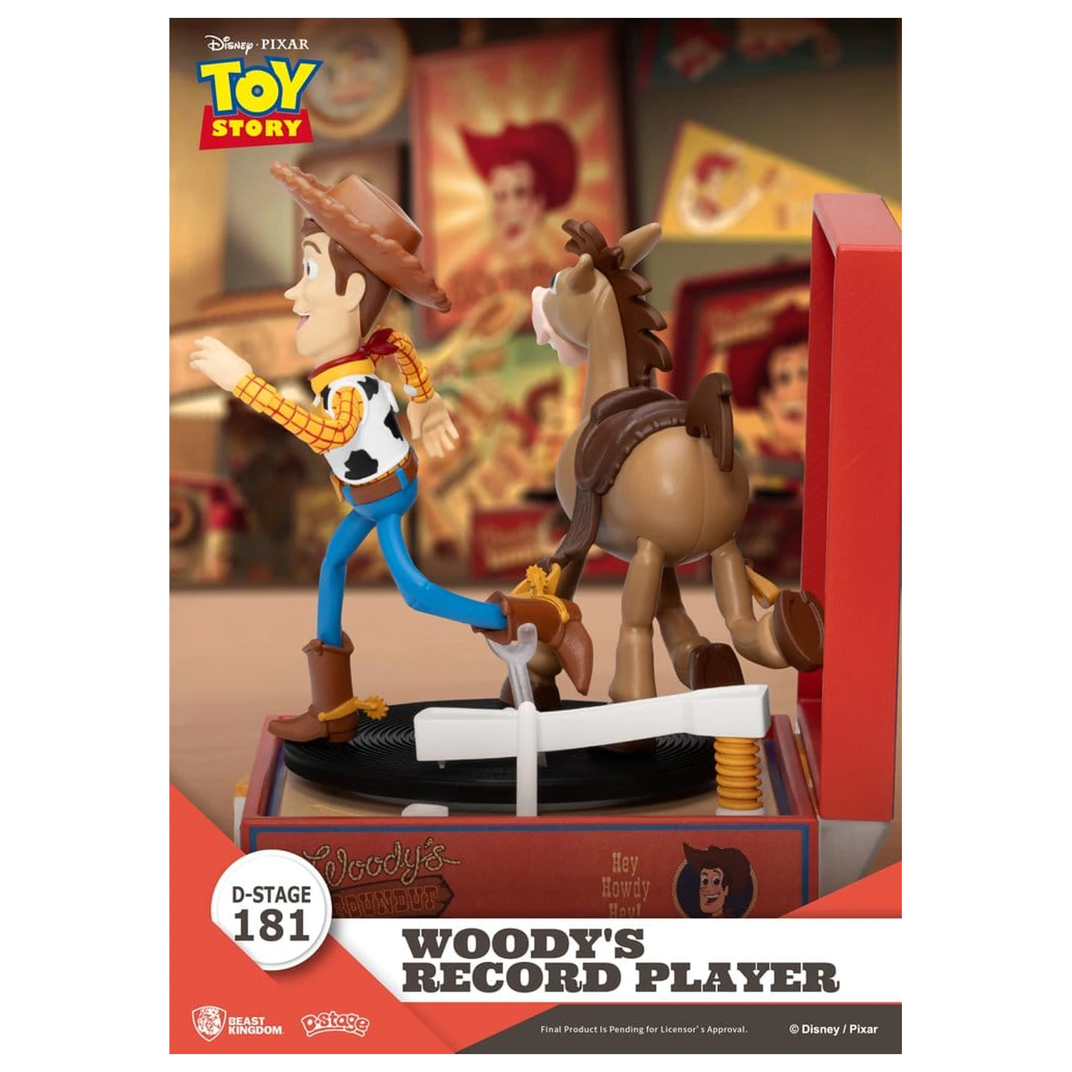 Toy Story Record Player Series PVC figure Woody's Record Player 13 cm product photo