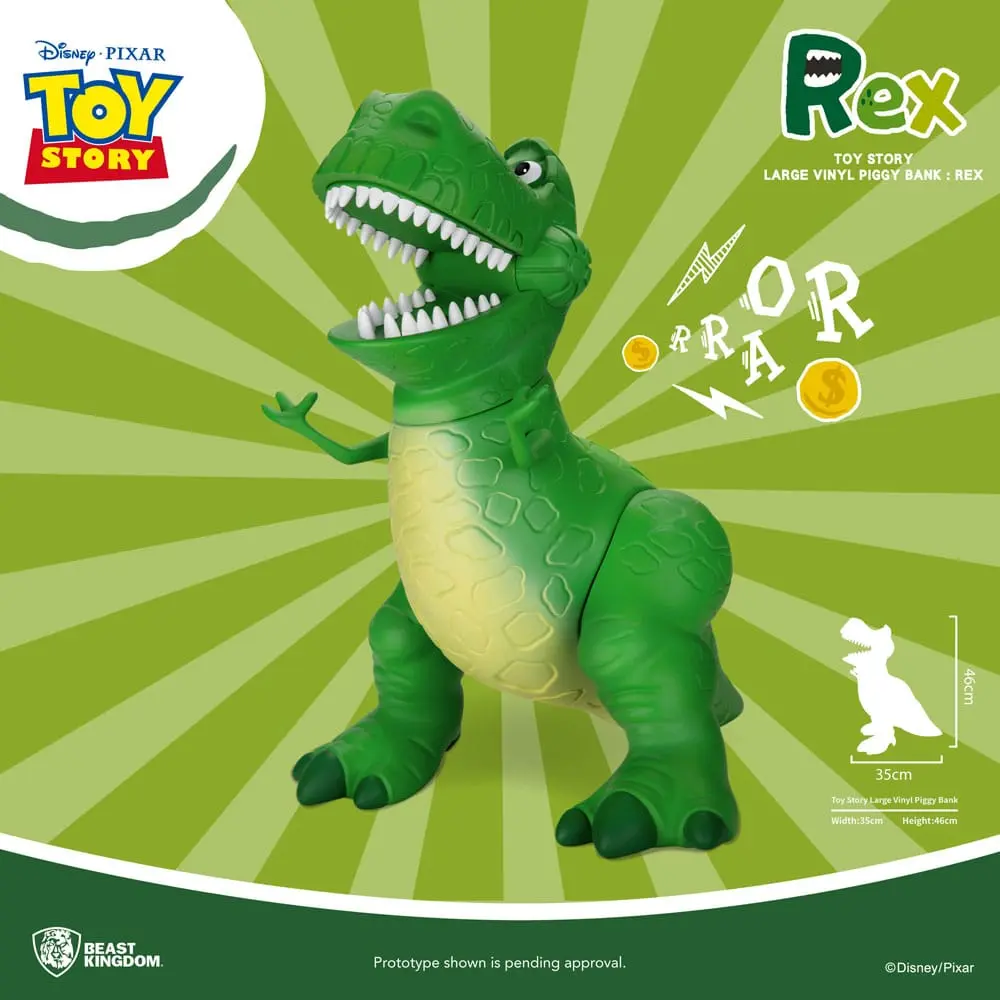 Toy Story Piggy Vinyl Bank Rex 46 cm termékfotó