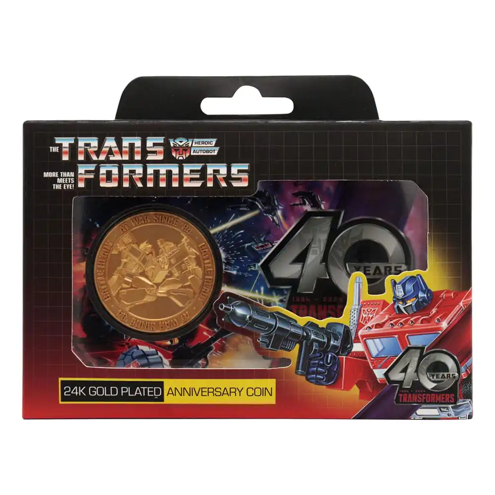 Transformers Collectable Coin 40th Anniversary 24k Gold Plated Edition 4 cm product photo