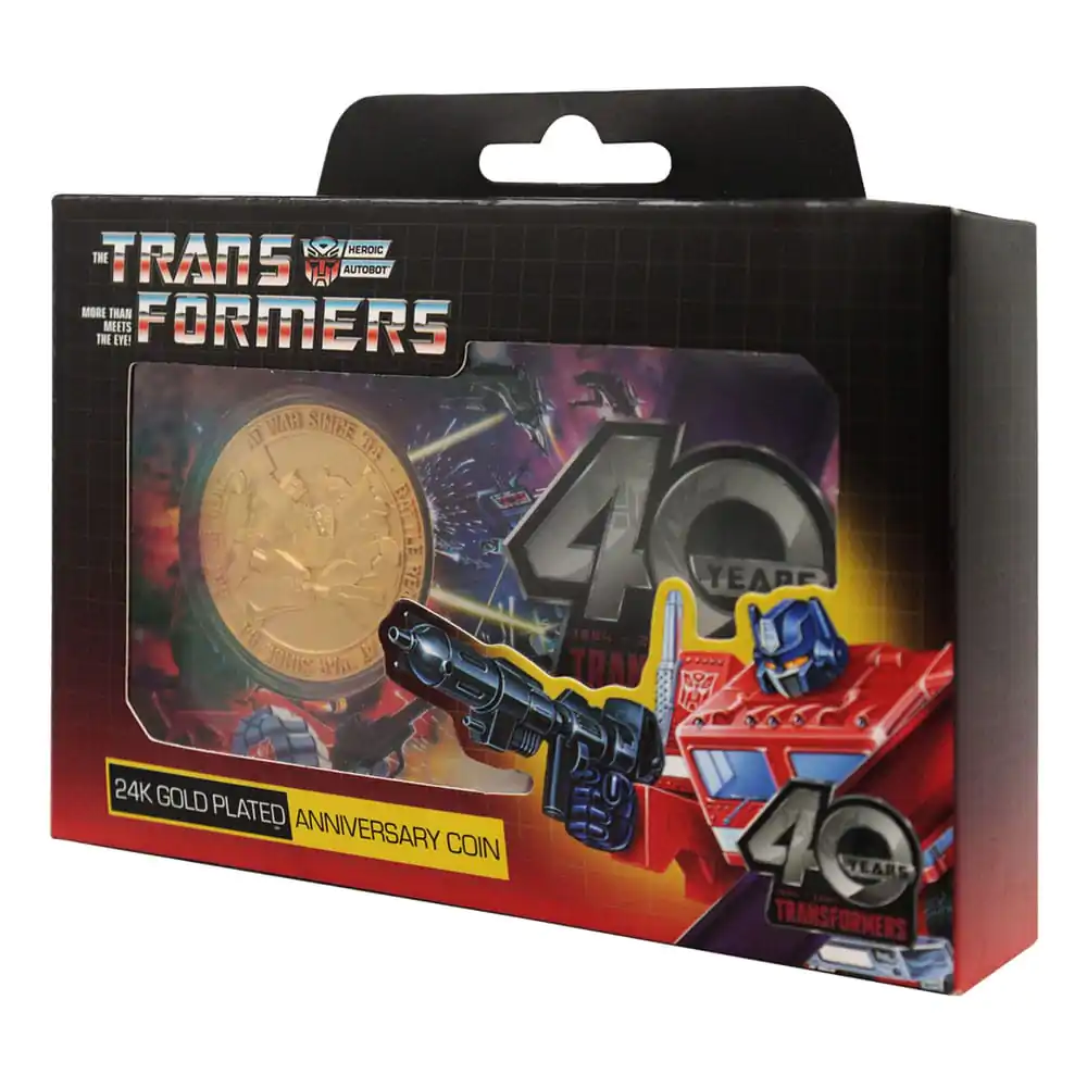 Transformers Collectable Coin 40th Anniversary 24k Gold Plated Edition 4 cm product photo