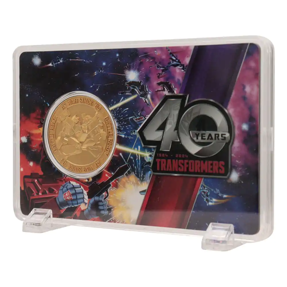 Transformers Collectable Coin 40th Anniversary 24k Gold Plated Edition 4 cm product photo