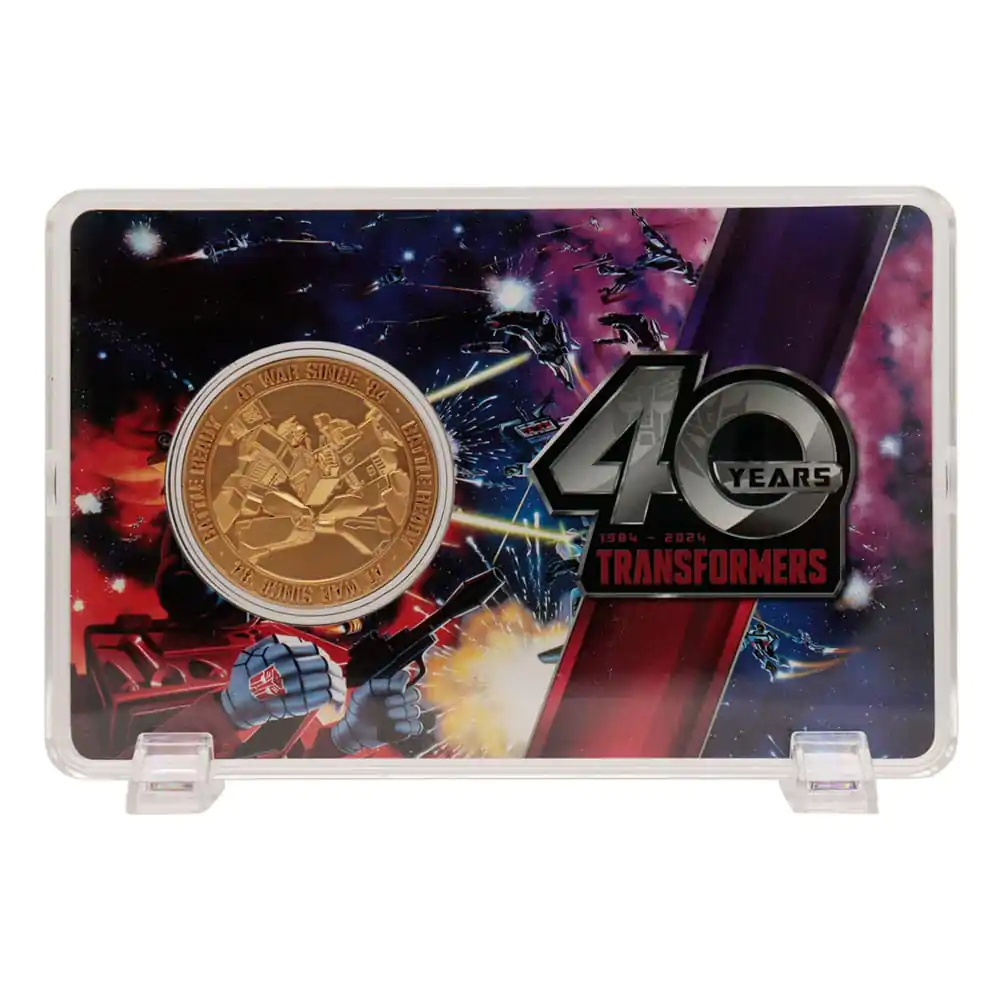 Transformers Collectable Coin 40th Anniversary 24k Gold Plated Edition 4 cm product photo