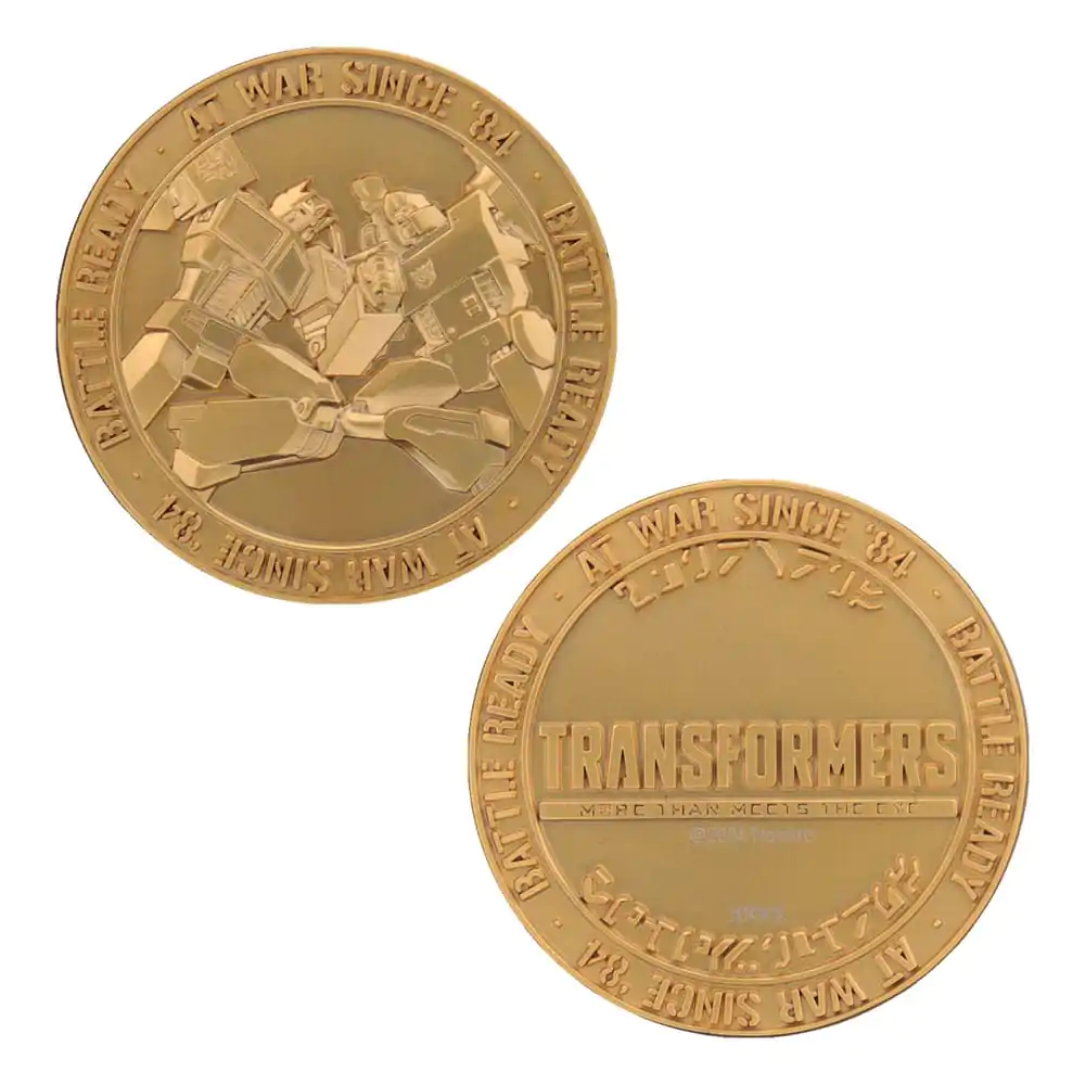 Transformers Collectable Coin 40th Anniversary 24k Gold Plated Edition 4 cm product photo