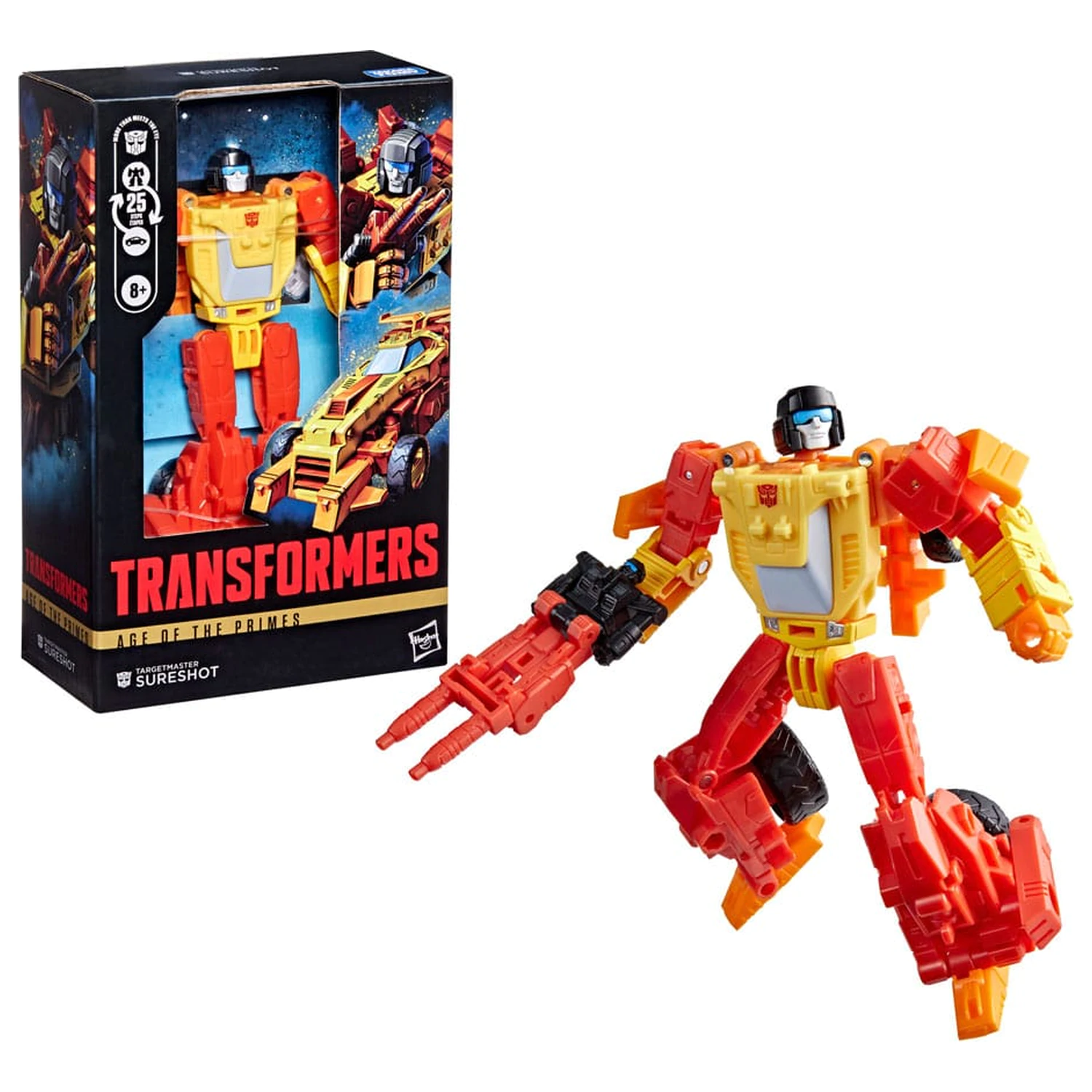 Transformers Age of the Primes Deluxe Class Action Figure Targetmaster Sureshot 14 cm product photo