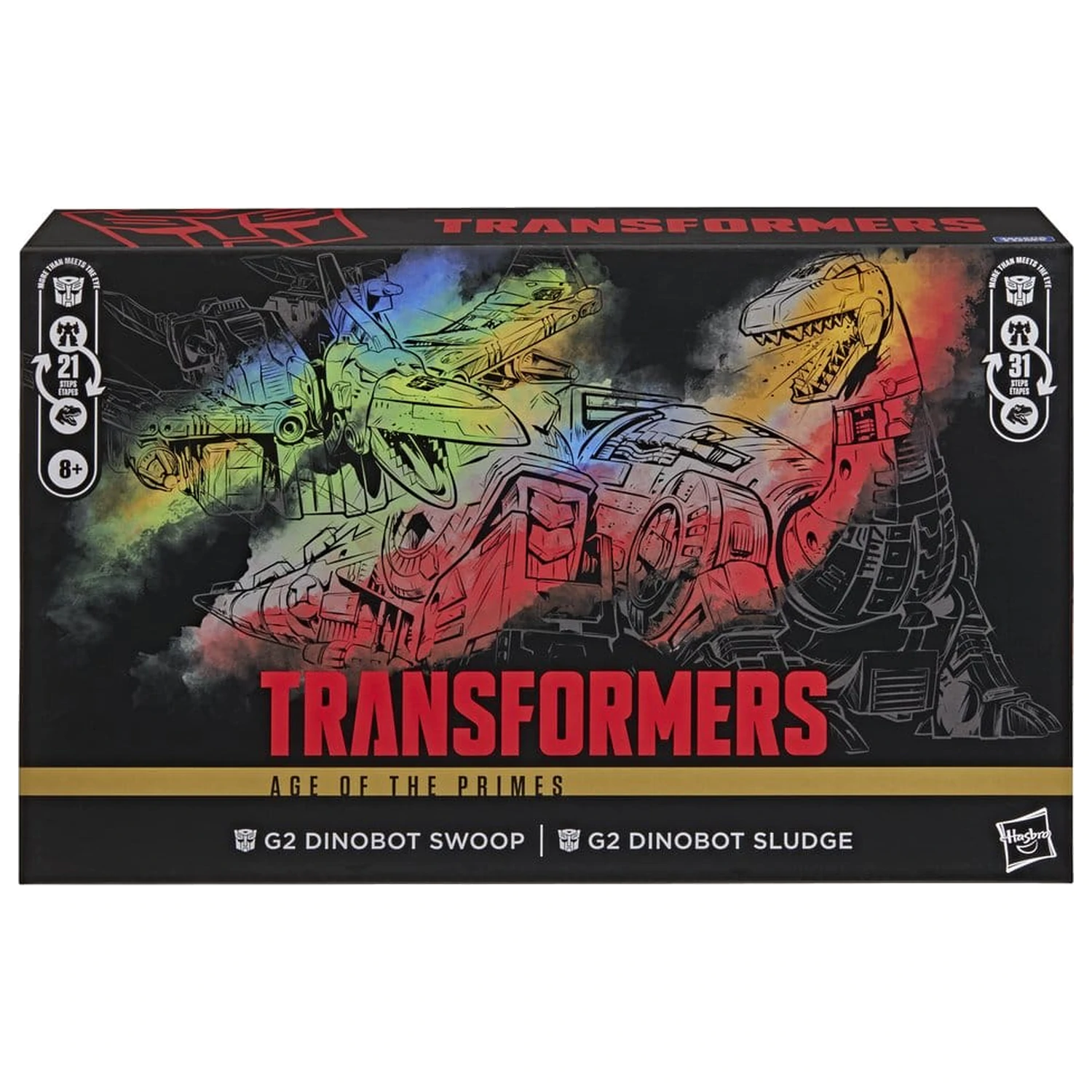 Transformers Age of the Primes Leader Class Action Figure 2-Pack G2 G2 Dinobot Swoop & G2 Dinobot Sludge 19 cm product photo