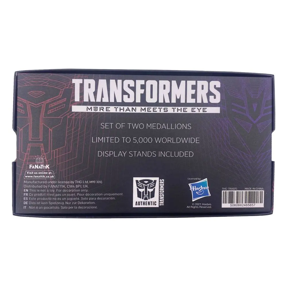 Transformers Medallion Set Autobots &amp; Decepticons Limited Edition product photo