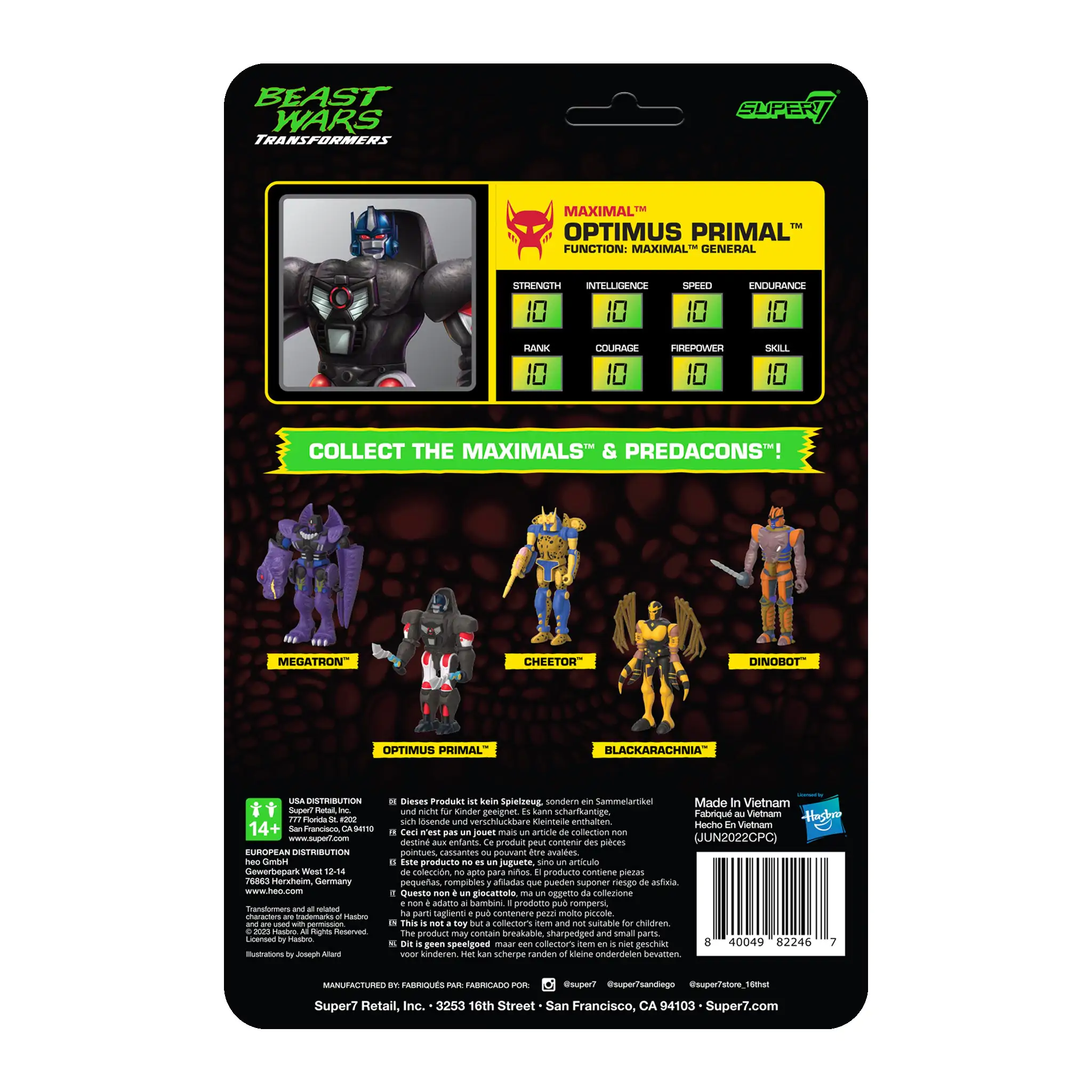 Transformers Beast Wars  ReAction Action Figure Optimus Primal 10 cm product photo