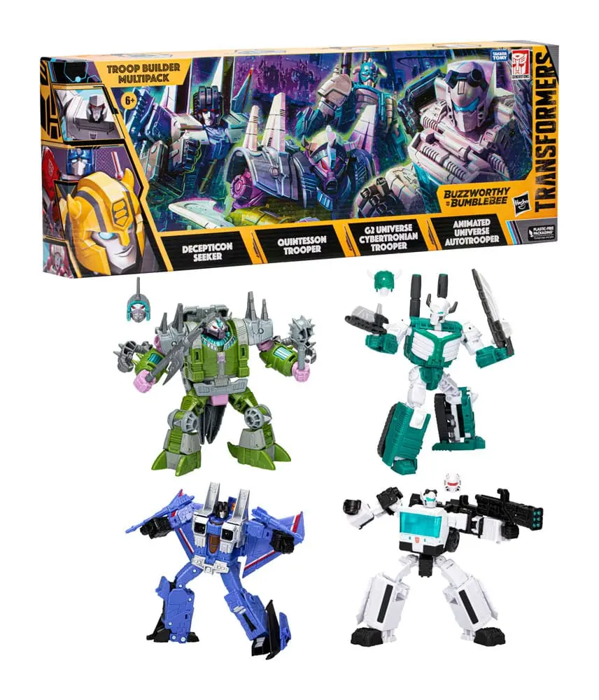 Transformers Buzzworthy Bumblebee Action Figure 4-Pack 86-24BB Ironhide (Voyager Class) &amp; 86-20BB Prowl (Deluxe Class) product photo