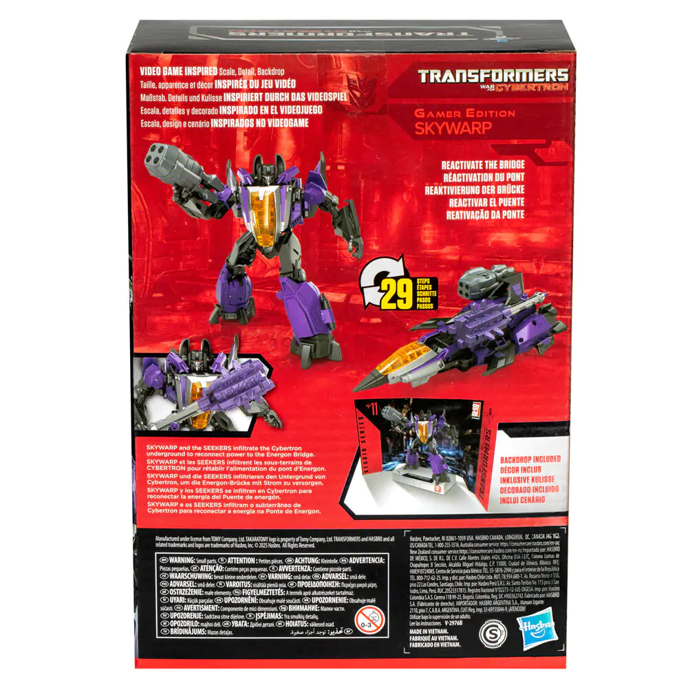 Transformers Cybertron Studio Series Gamer Edition Skywarp figure 16,5cm termékfotó