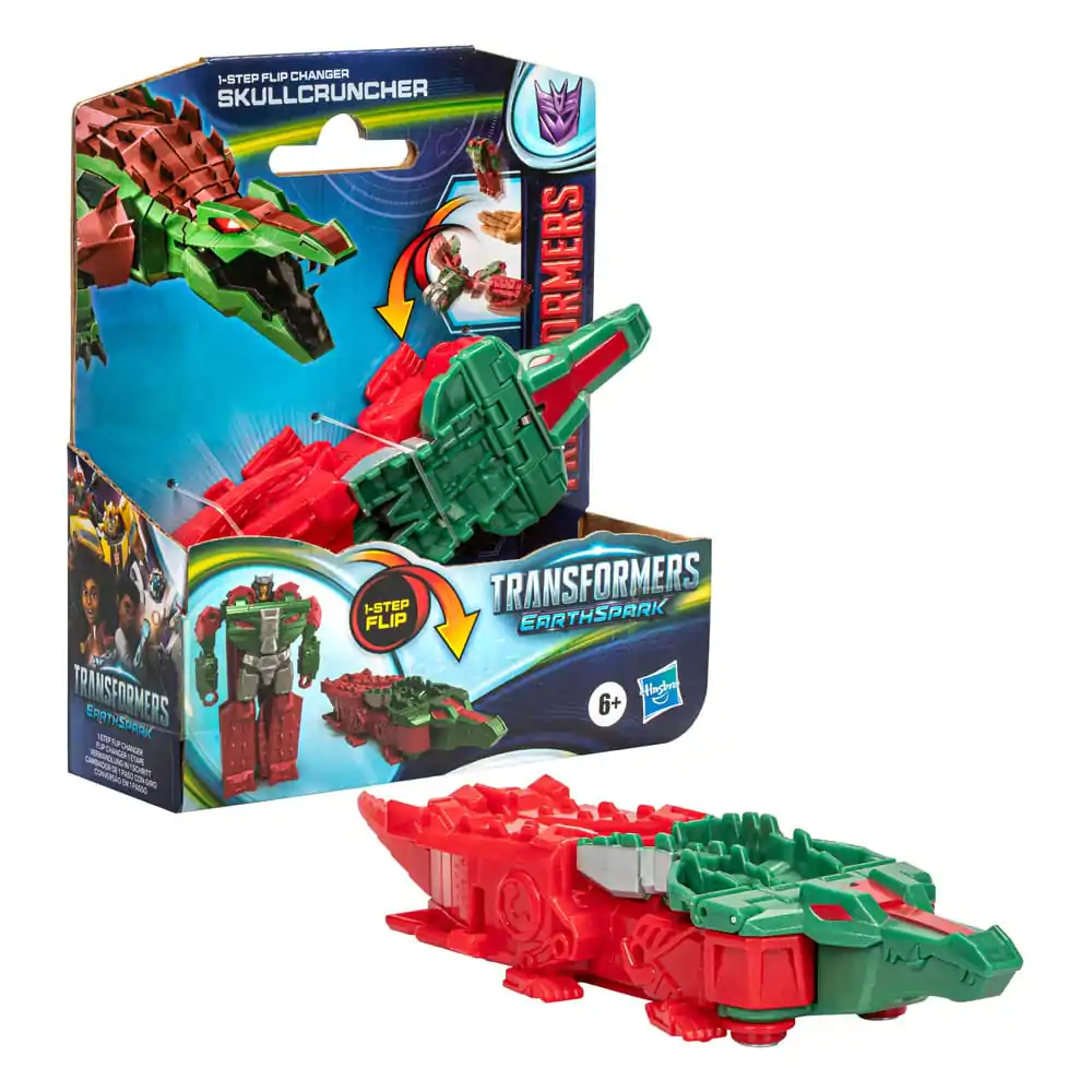 Transformers EarthSpark 1-Step Flip Changer Action Figure Skullcruncher 10 cm product photo