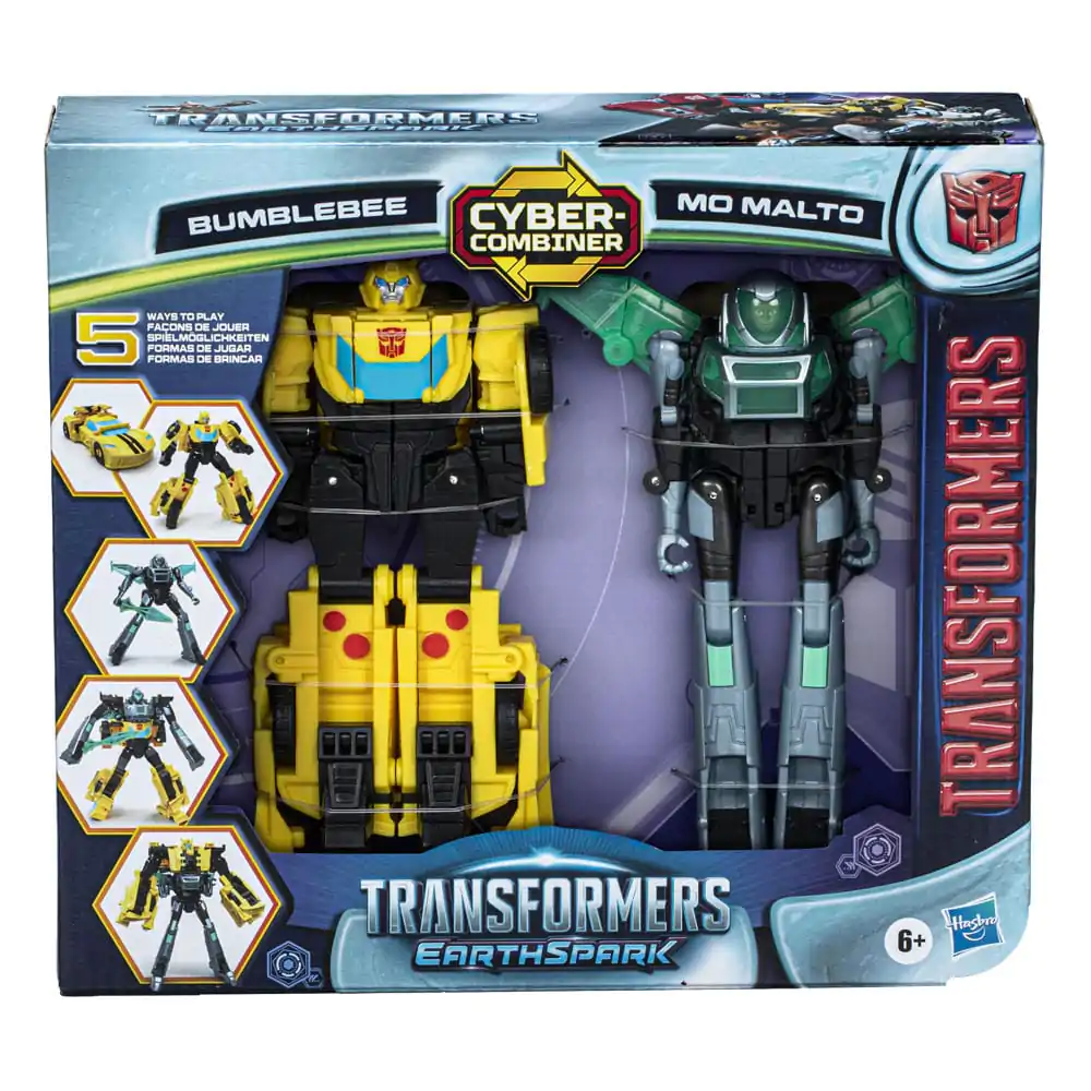 Transformers EarthSpark Cyber Combiner Action Figure 2-Pack Bumblebee & Mo Malto 13 cm product photo