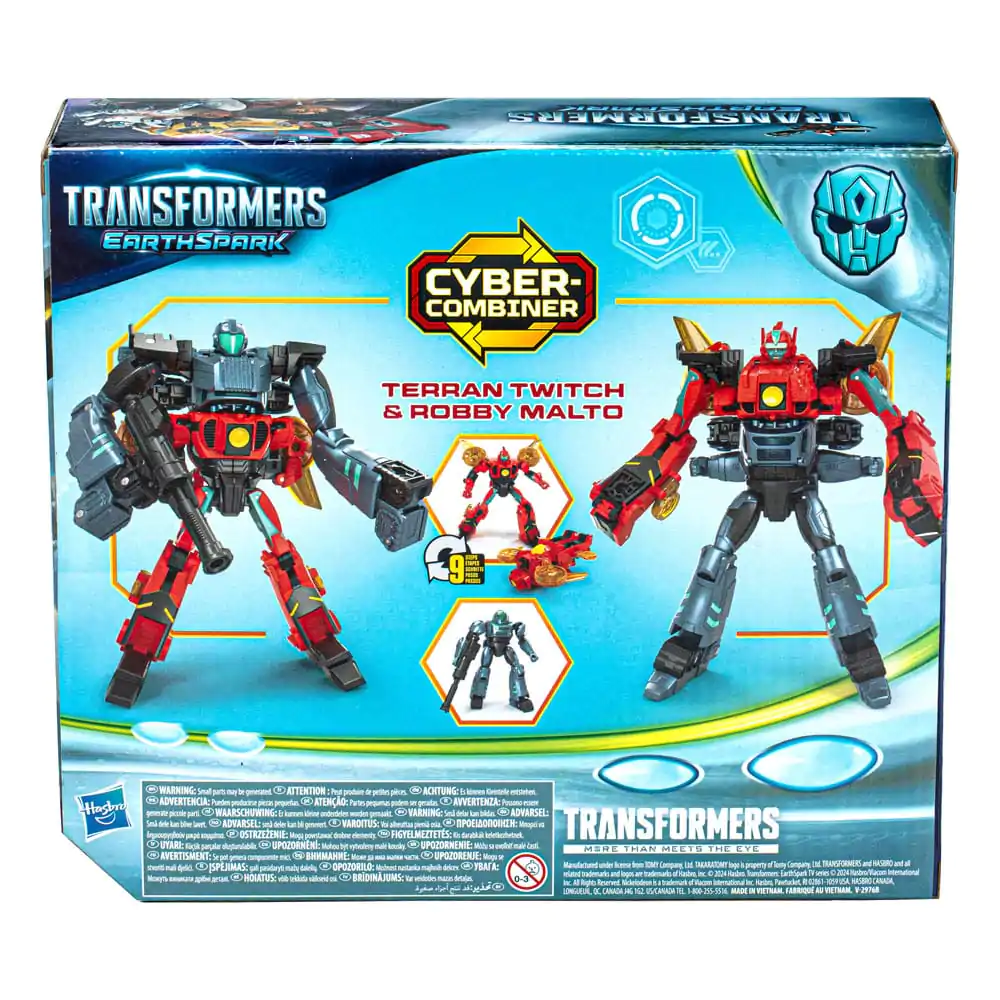 Transformers EarthSpark Cyber Combiner Action Figure 2-Pack Terran Twitch & Robby Malto 13 cm product photo