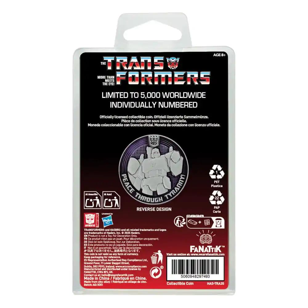 Transformers Generation 1 Collectable Coin G1 Autobots vs Decepticons Limited Edition 4 cm product photo