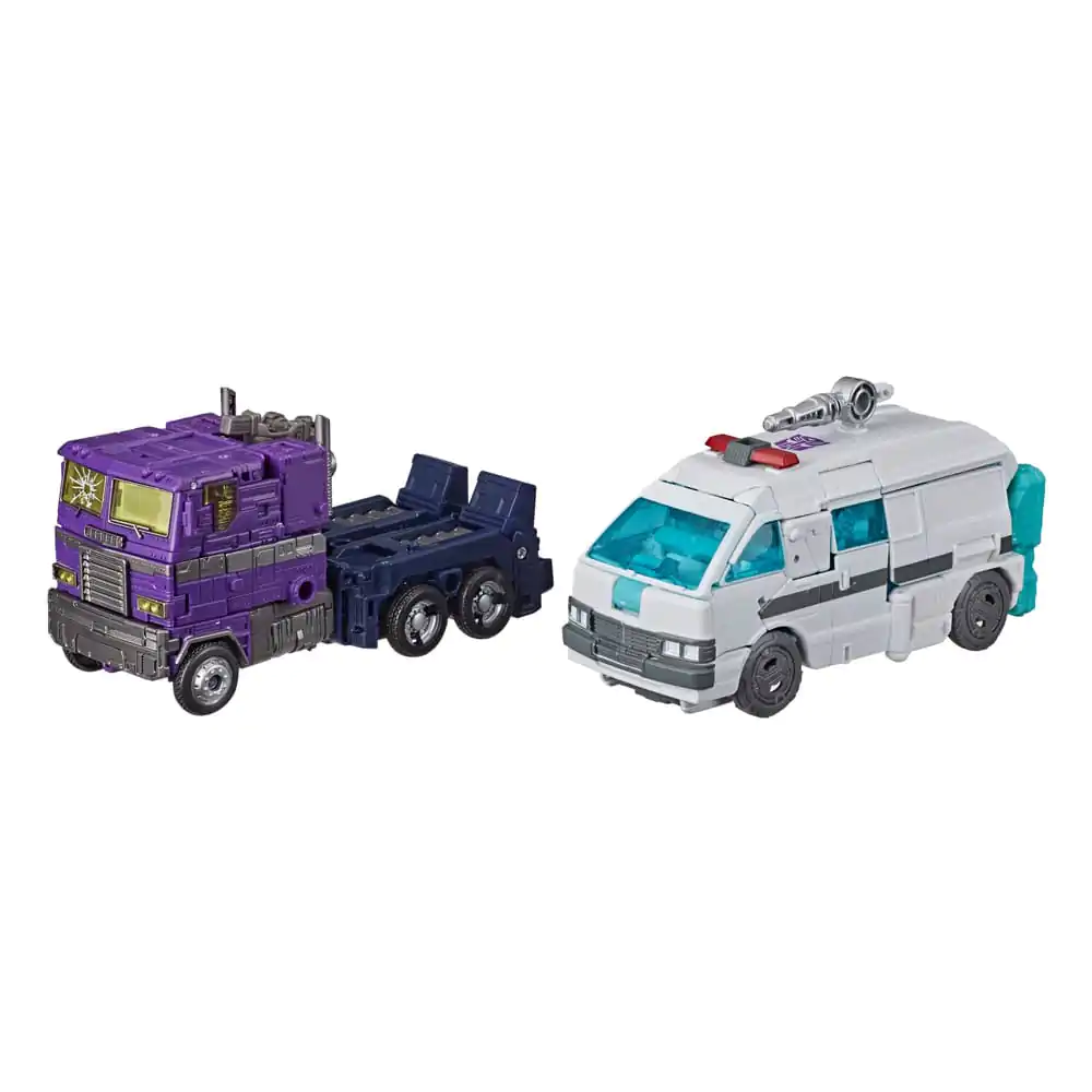 Transformers Generations Selects Action Figure 2-Pack Shattered Glass Optimus Prime (Leader Class) &amp; Ratchet (Deluxe Class) product photo