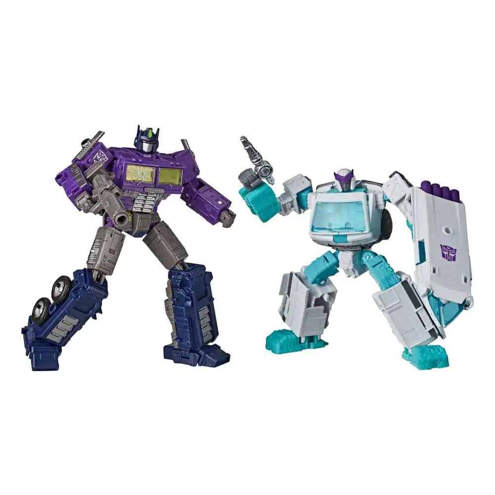 Transformers Generations Selects Action Figure 2-Pack Shattered Glass Optimus Prime (Leader Class) &amp; Ratchet (Deluxe Class) product photo
