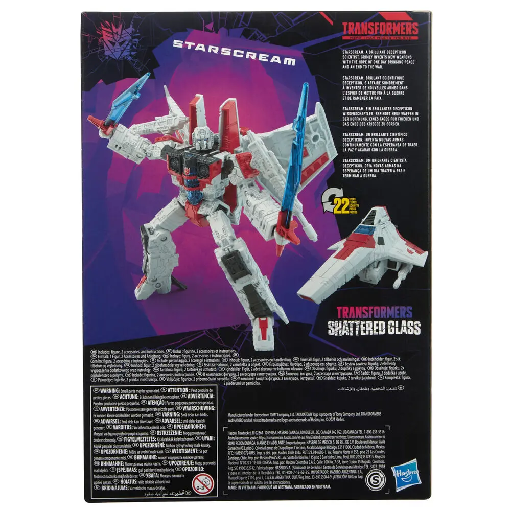 Transformers: Shattered Glass Voyager Class Action Figure 2021 Starscream 18 cm product photo