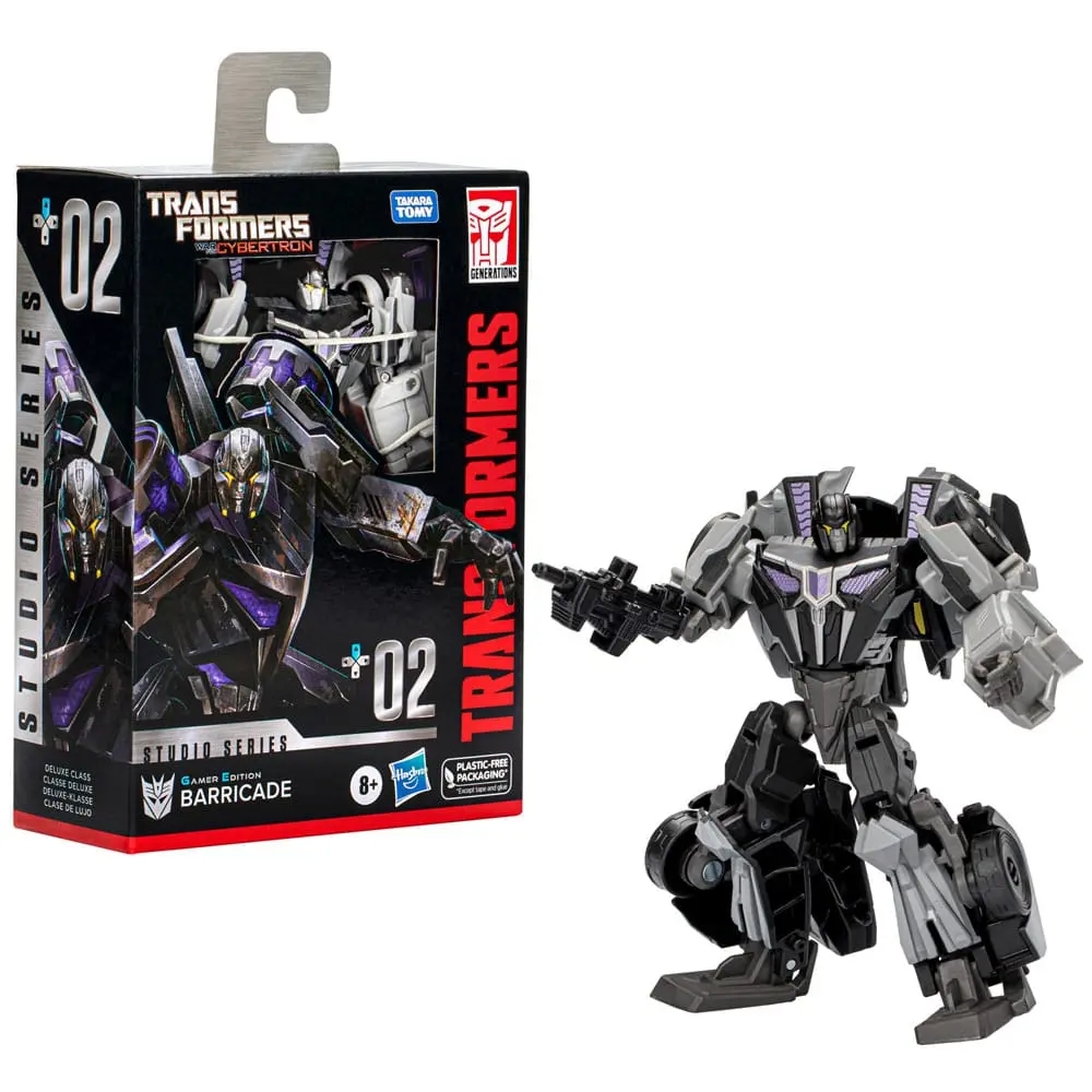 Transformers Generations Studio Series Deluxe Class Action Figure Gamer Edition Barricade 11 cm product photo