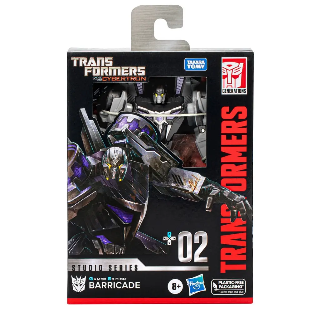 Transformers Generations Studio Series Deluxe Class Action Figure Gamer Edition Barricade 11 cm product photo