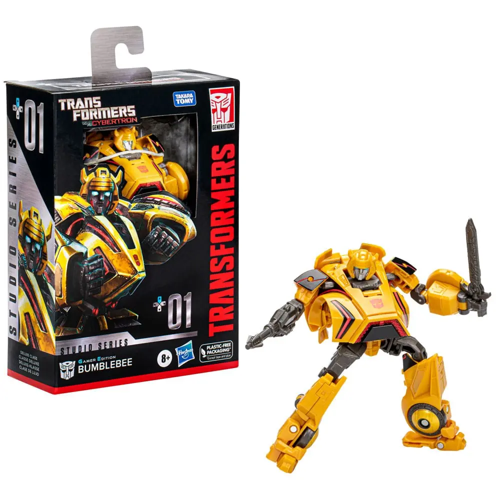 Transformers Generations Studio Series Deluxe Class Action Figure Gamer Edition Bumblebee 11 cm product photo