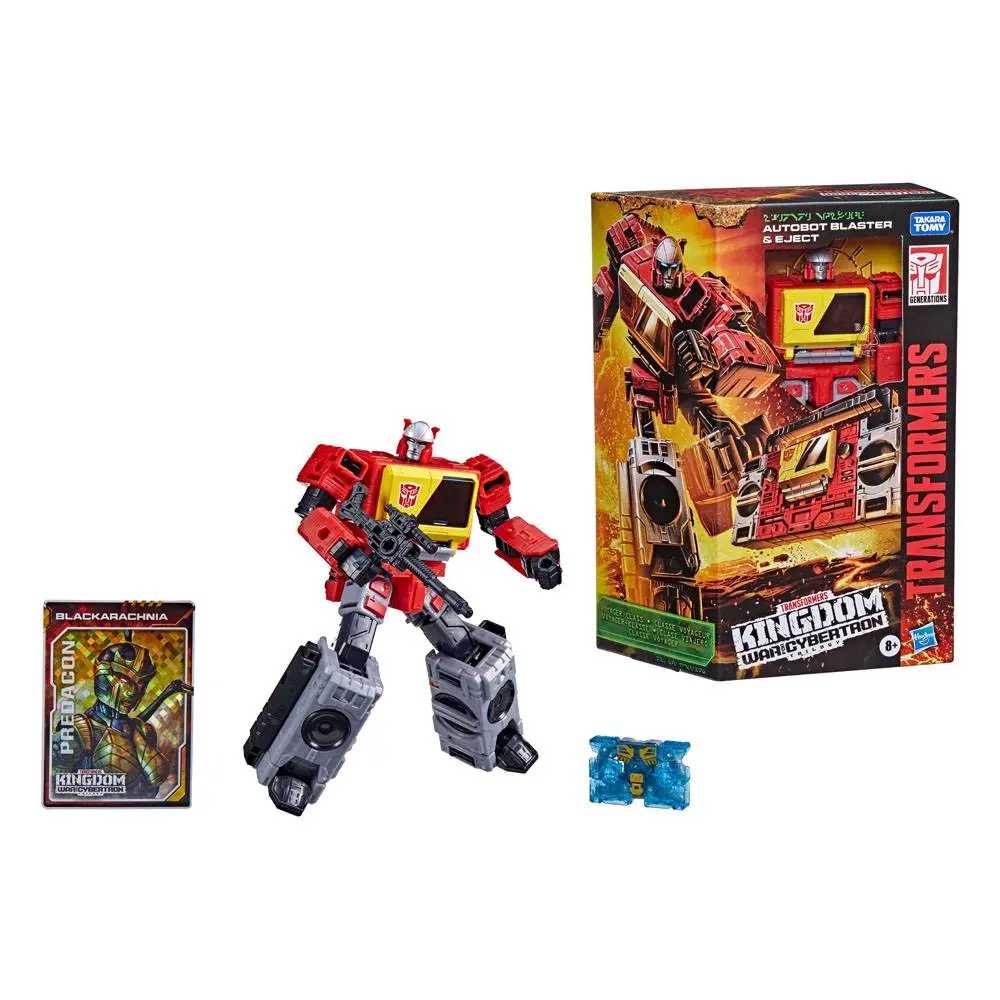 Transformers Generations War for Cybertron: Kingdom Voyager Class Action Figure 2021 Autobot Blaster &amp; Eject 18 cm product photo
