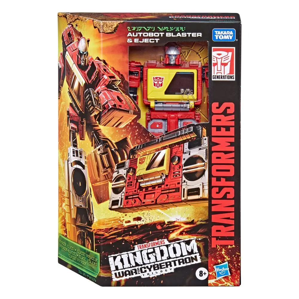 Transformers Generations War for Cybertron: Kingdom Voyager Class Action Figure 2021 Autobot Blaster &amp; Eject 18 cm product photo