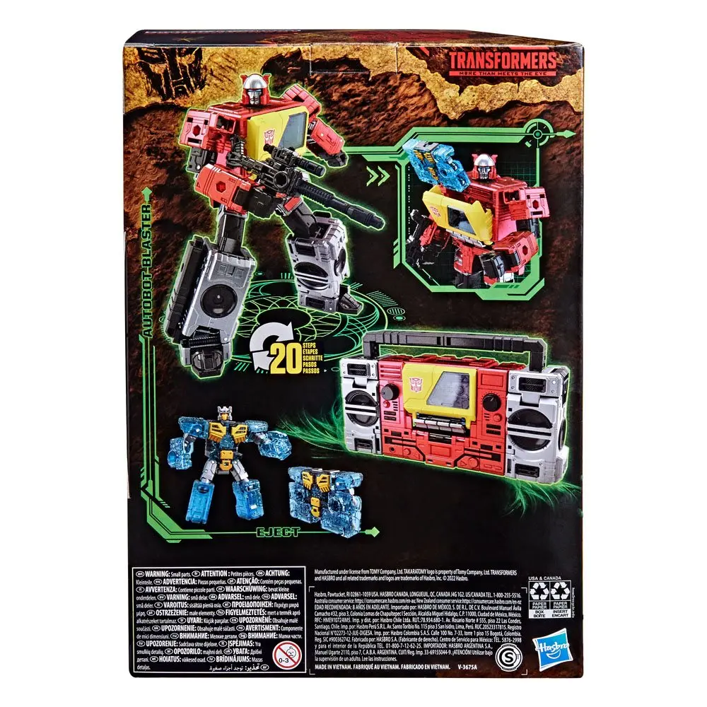 Transformers Generations War for Cybertron: Kingdom Voyager Class Action Figure 2021 Autobot Blaster &amp; Eject 18 cm product photo