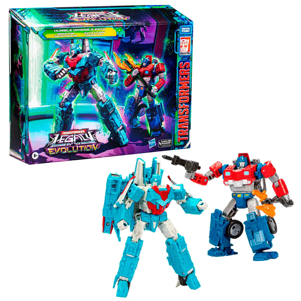 Transformers Legacy Evolution Rise of Tyranny Humble Origins Data Cleark &amp; Senator set 2 figures 17,5cm product photo