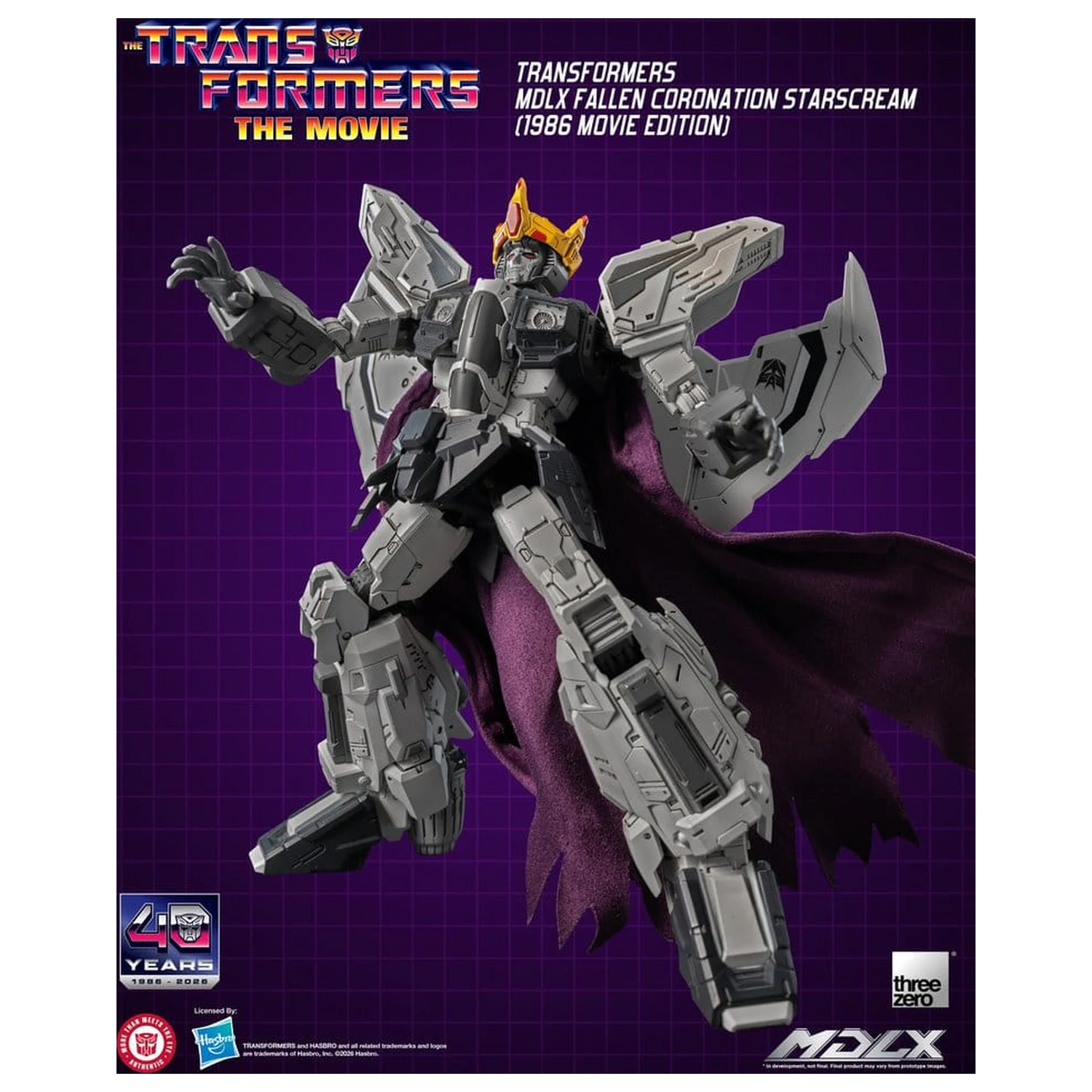 Transformers MDLX Action Figure Fallen Coronation Starscream (1986 Movie Edition) 20 cm product photo