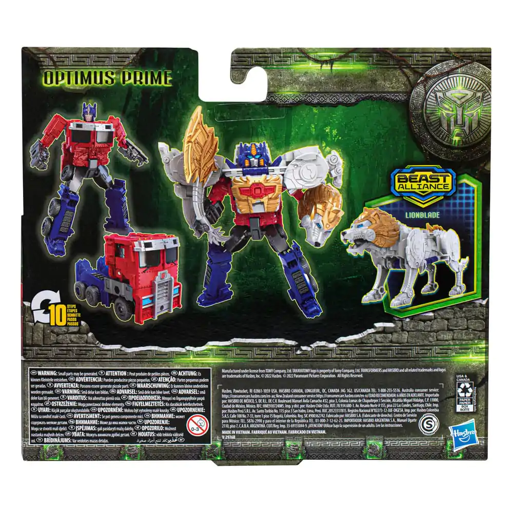 Transformers: Rise of the Beasts Beast Alliance Combiner Action Figure 2-Pack Optimus Prime &amp; Lionblade 13 cm product photo