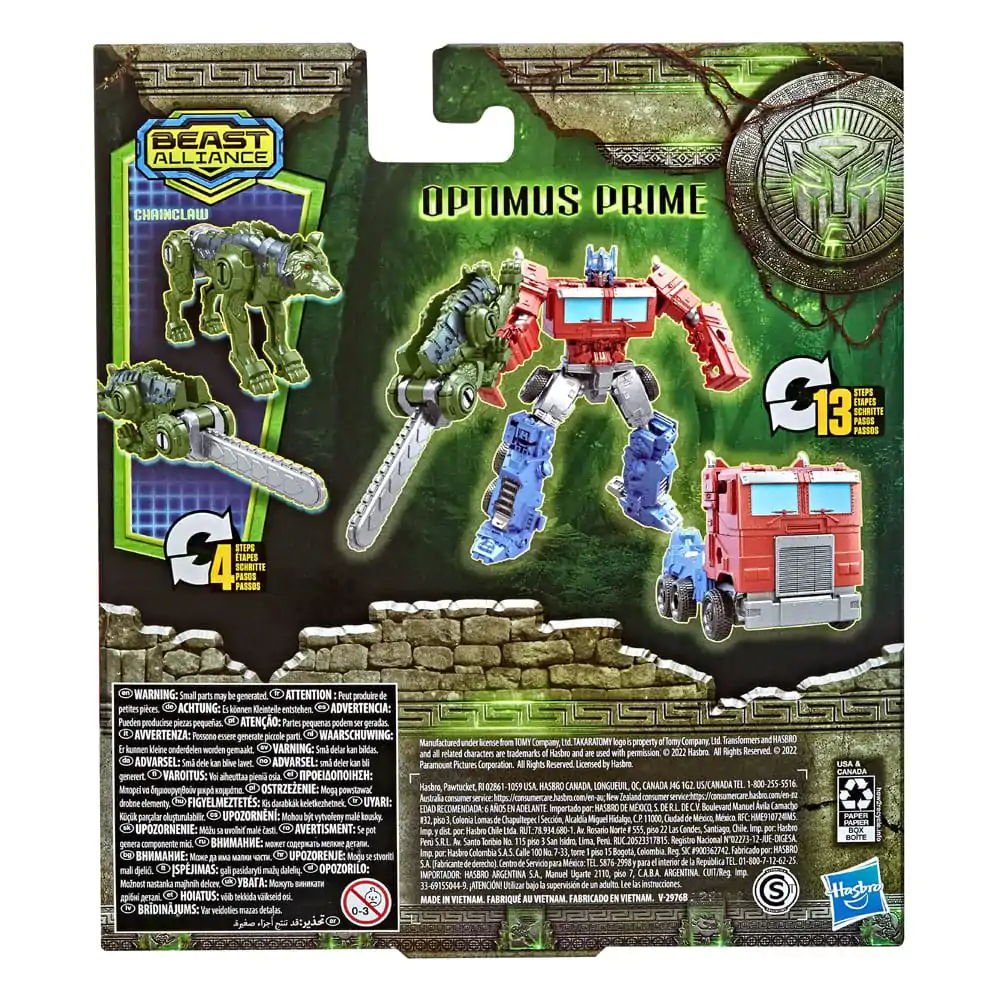 Transformers: Rise of the Beasts Beast Alliance Weaponizer Action Figure 2-Pack Optimus Prime &amp; Chainclaw 13 cm product photo