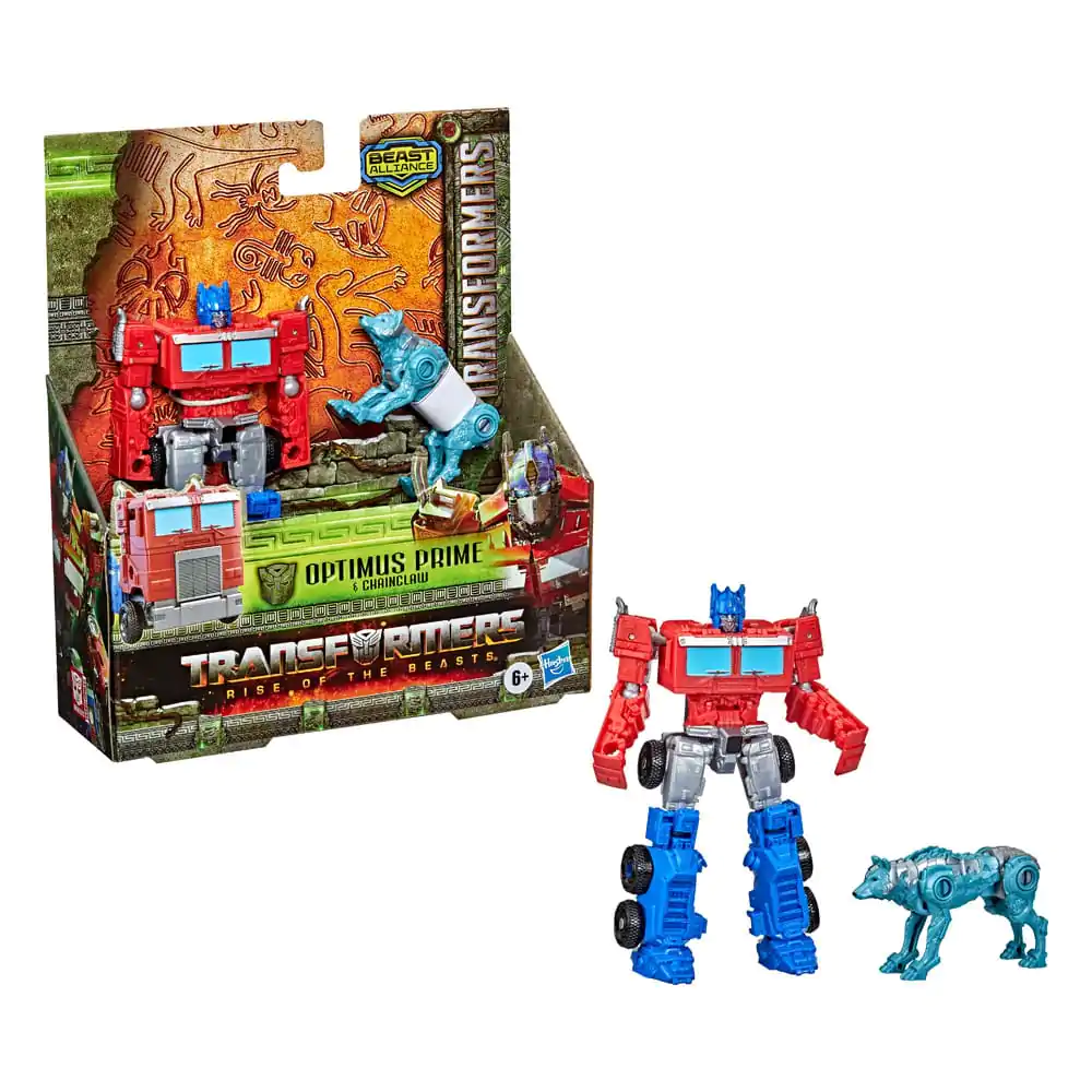 Transformers: Rise of the Beasts Beast Alliance Weaponizer Action Figure 2-Pack Optimus Prime &amp; Chainclaw 13 cm product photo
