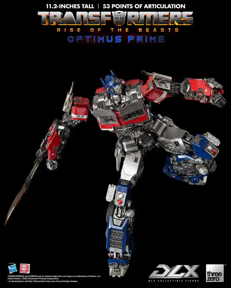 Transformers: Rise of the Beasts DLX Action Figure 1/6 Optimus Prime 28 cm termékfotó