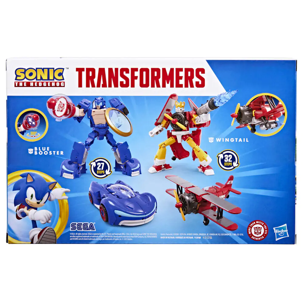 Transformers Sonic the Hedgehog Wingtail & Blue Booster figures 12,7cm termékfotó