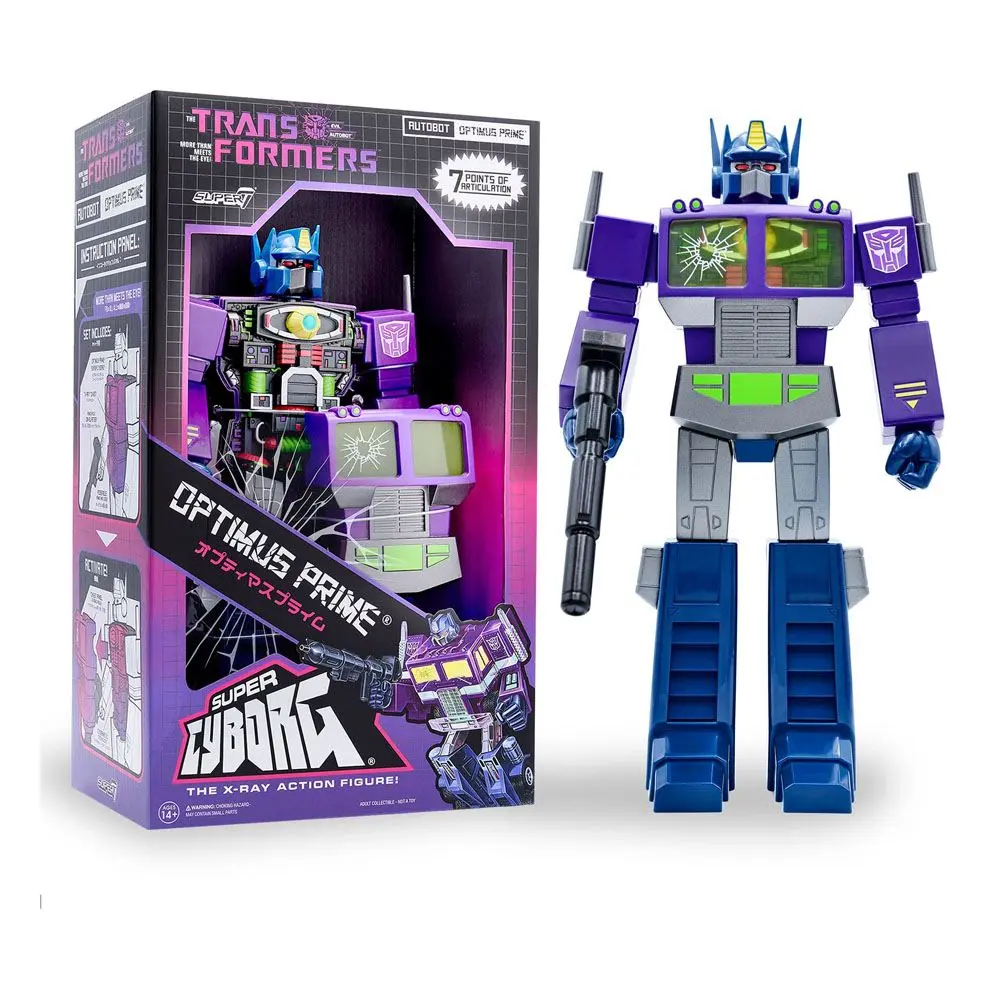 Transformers Super Cyborg Action Figure Optimus Prime (Shattered Glass Purple) 28 cm product photo