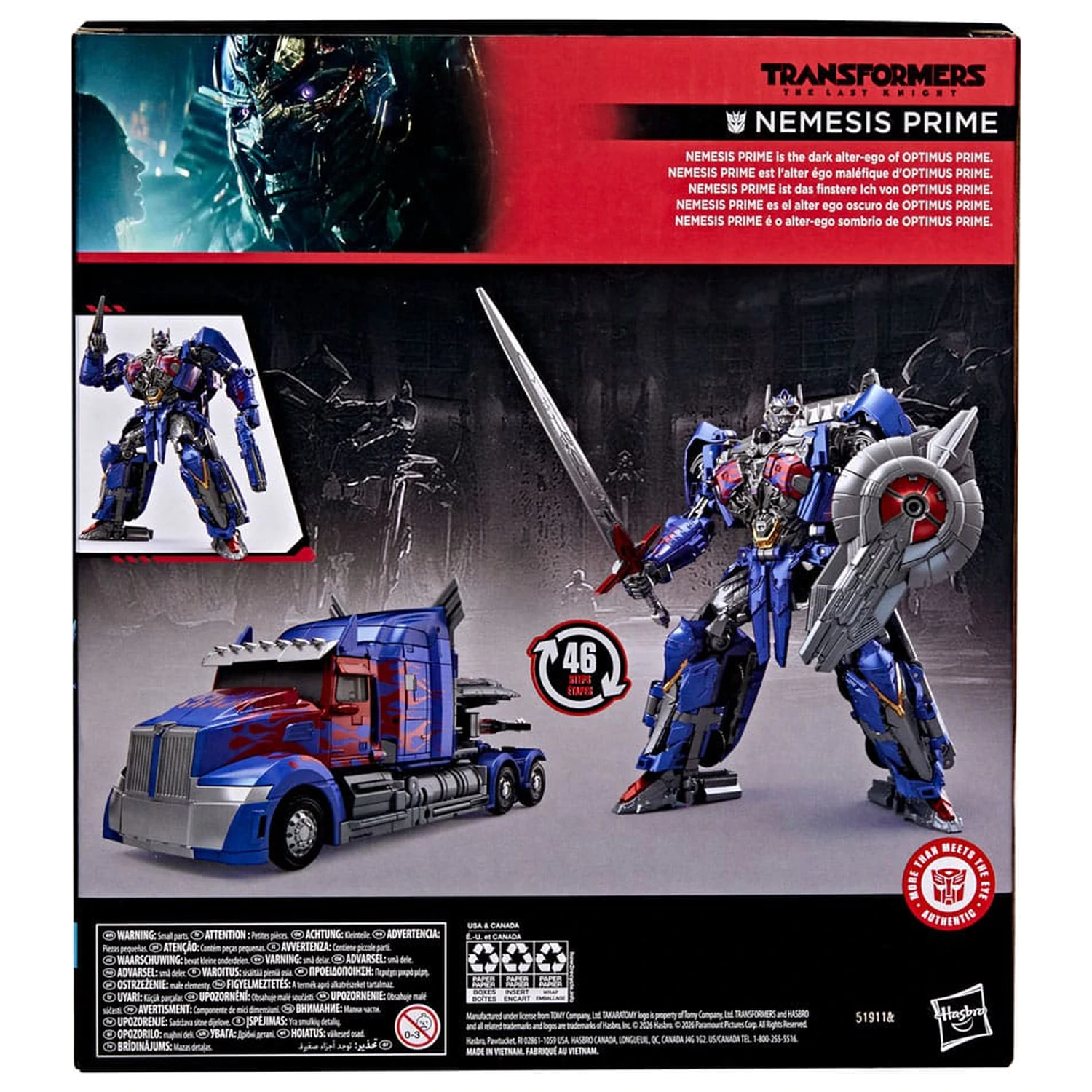 Transformers: The Last Knight Studio Series Leader Class Action Figure Nemesis Prime 22 cm product photo