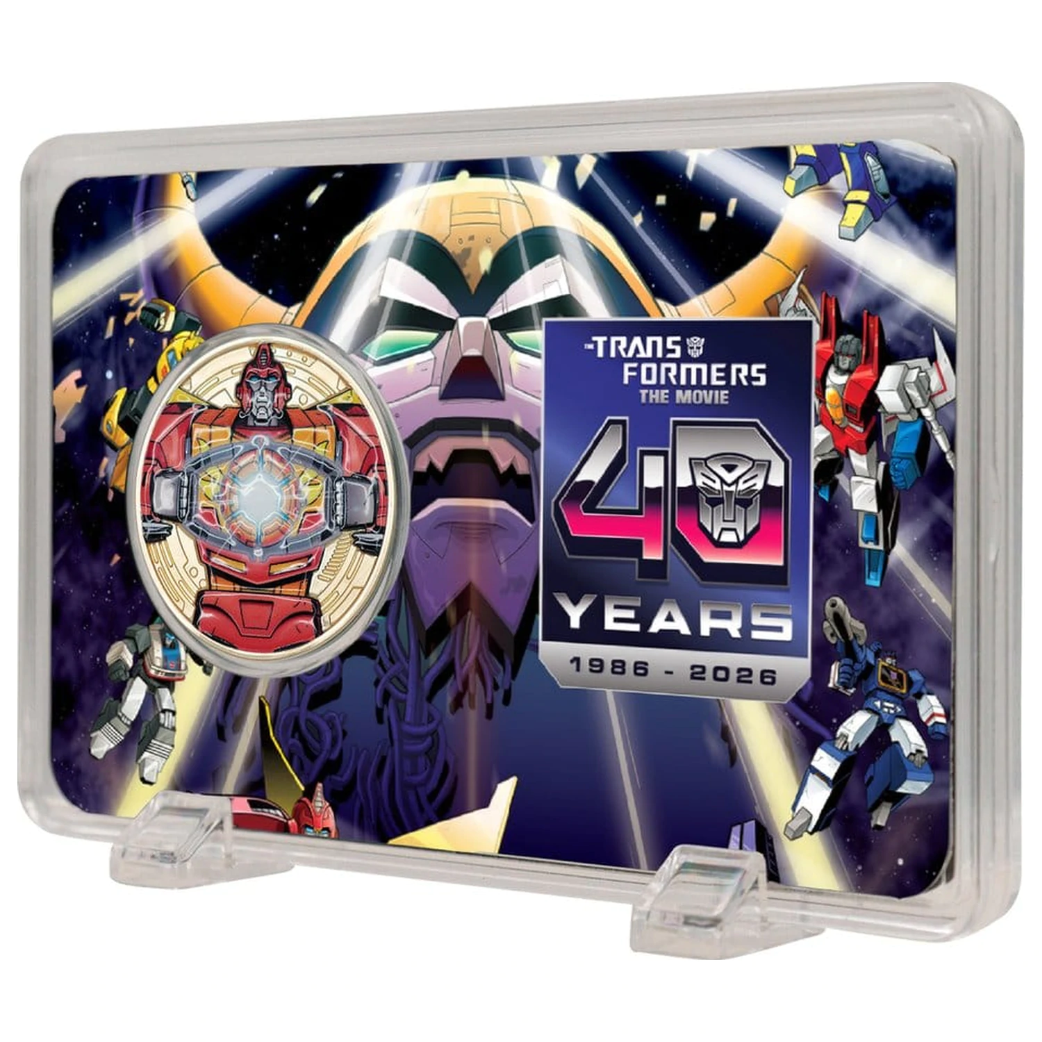 Transformers Collectable Coin The Movie 40th Anniversary Limited Edition 24k Gold Plated product photo