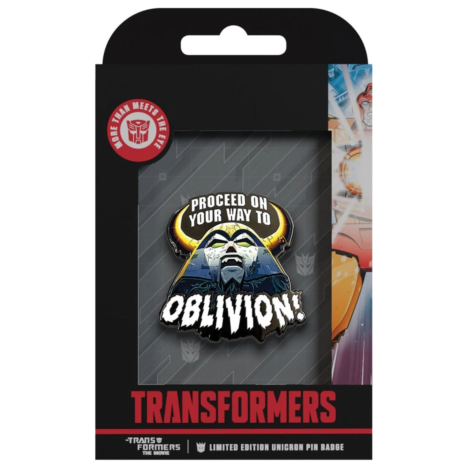 Transformers Pin Badge The Movie 40th Anniversary Unicron Limited Edition product photo