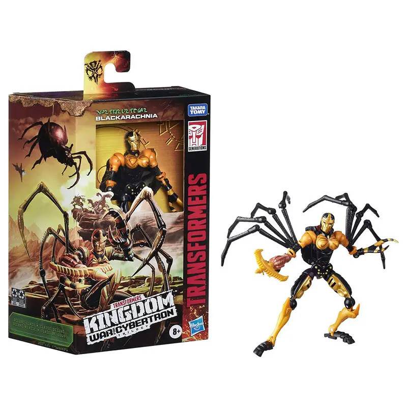 Transformers War For Cybertron Kingdom Black Arachnia figure 14cm product photo