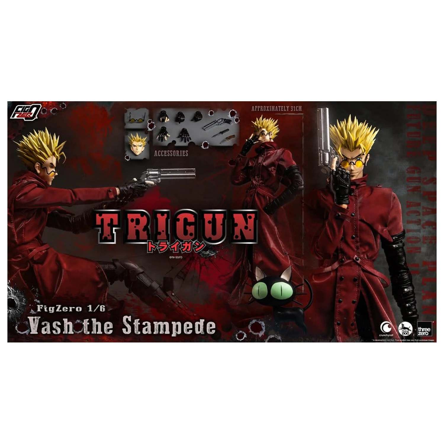 Trigun FigZero Action Figure 1/6 Vash the Stampede 31 cm product photo