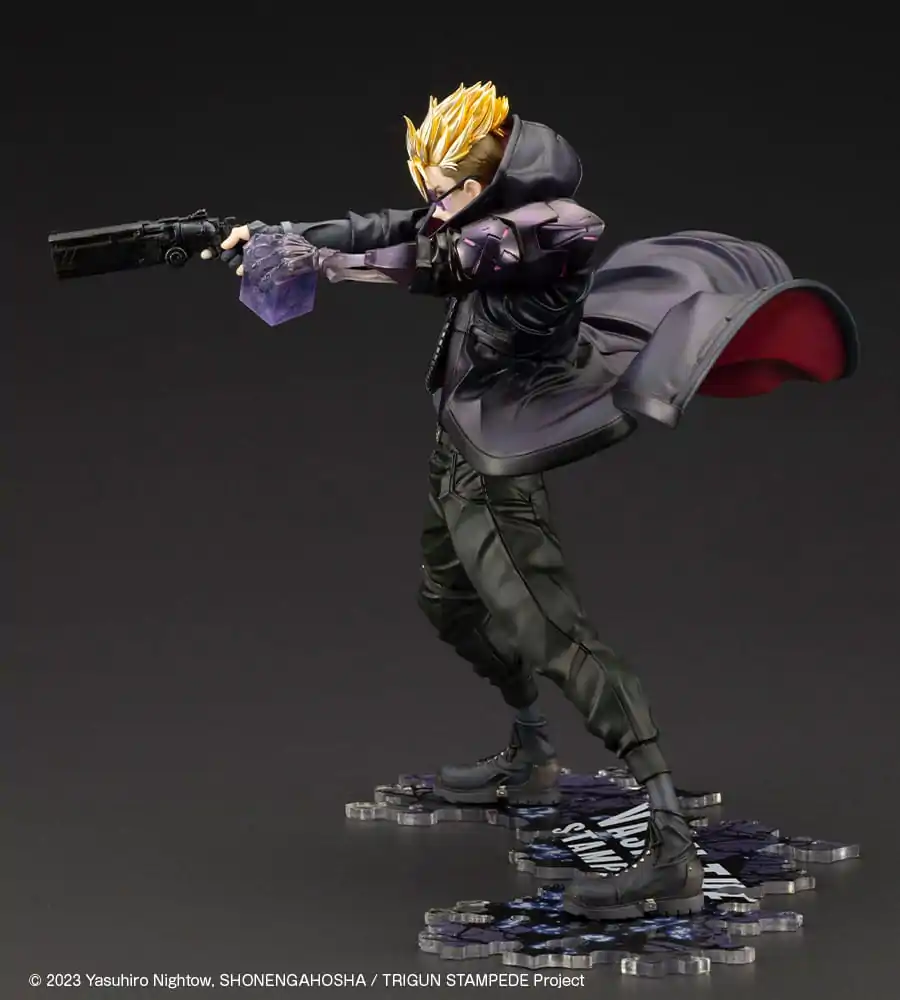 Trigun Stampede ARTFXJ Statue 1/8 Vash the Stampede The Gunman in Black Ver. 22 cm termékfotó