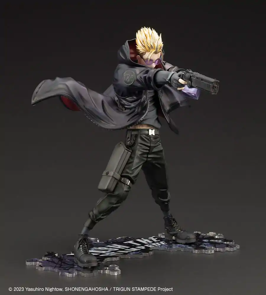 Trigun Stampede ARTFXJ Statue 1/8 Vash the Stampede The Gunman in Black Ver. 22 cm termékfotó