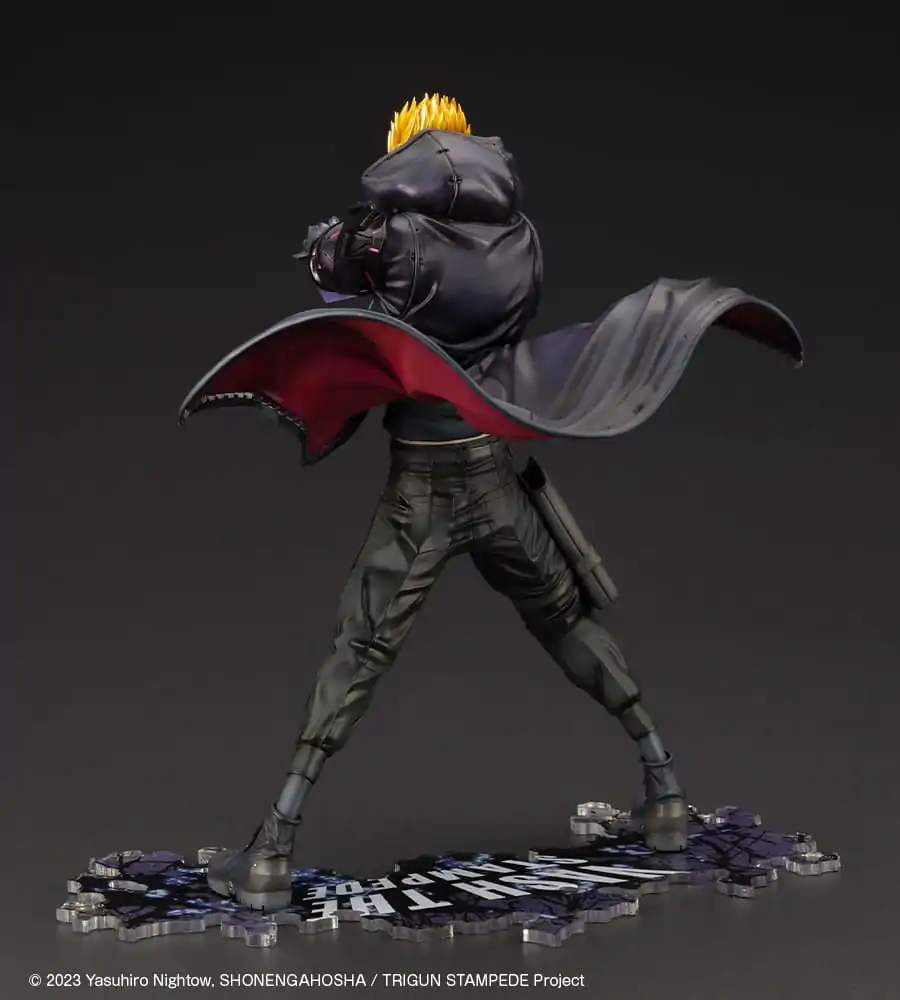 Trigun Stampede ARTFXJ Statue 1/8 Vash the Stampede The Gunman in Black Ver. 22 cm termékfotó