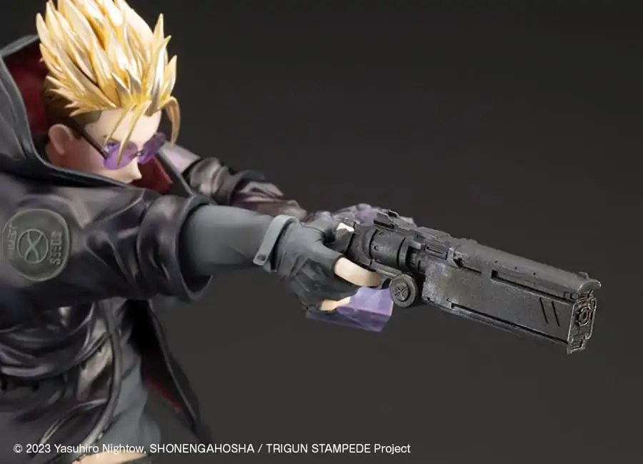 Trigun Stampede ARTFXJ Statue 1/8 Vash the Stampede The Gunman in Black Ver. 22 cm termékfotó