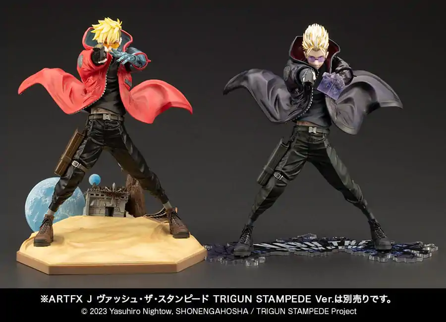 Trigun Stampede ARTFXJ Statue 1/8 Vash the Stampede The Gunman in Black Ver. 22 cm termékfotó