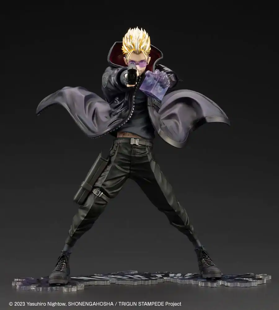 Trigun Stampede ARTFXJ Statue 1/8 Vash the Stampede The Gunman in Black Ver. 22 cm termékfotó