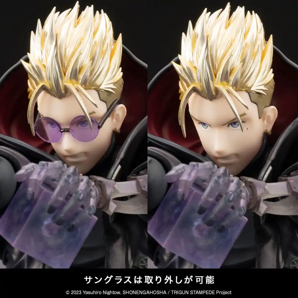 Trigun Stampede ARTFXJ Statue 1/8 Vash the Stampede The Gunman in Black Ver. 22 cm termékfotó