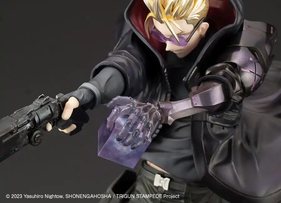 Trigun Stampede ARTFXJ Statue 1/8 Vash the Stampede The Gunman in Black Ver. 22 cm termékfotó